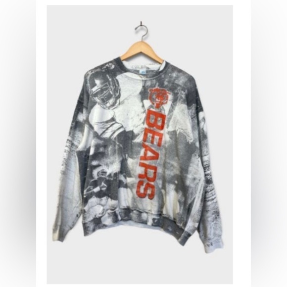 Vintage All-Over Graphic Chicago Bears Sweatshirt - Picture 1 of 1